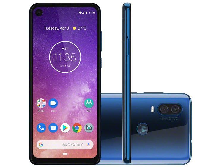 Menor preço em Smartphone Motorola One Vision 128GB Azul Safira