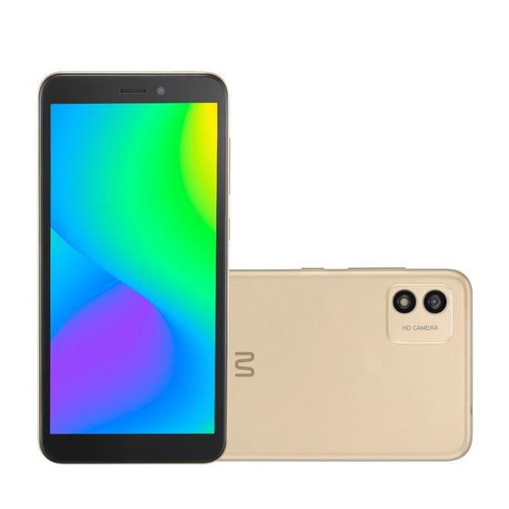 Imagem de Smartphone Multi F 2 3G 32GB Tela 5.5 pol. Dual Chip 1GB RAM Câmera 5MP + Selfie 5MP Android 11 Quad Core Dourado - P9174