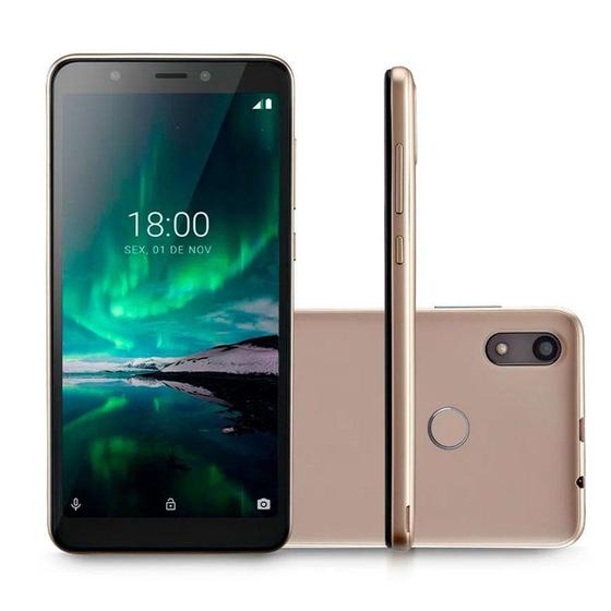 Imagem de Smartphone Multi F Pro, 16GB, 5MP, Tela 5.5, Dourado + Capa e Película - P9119