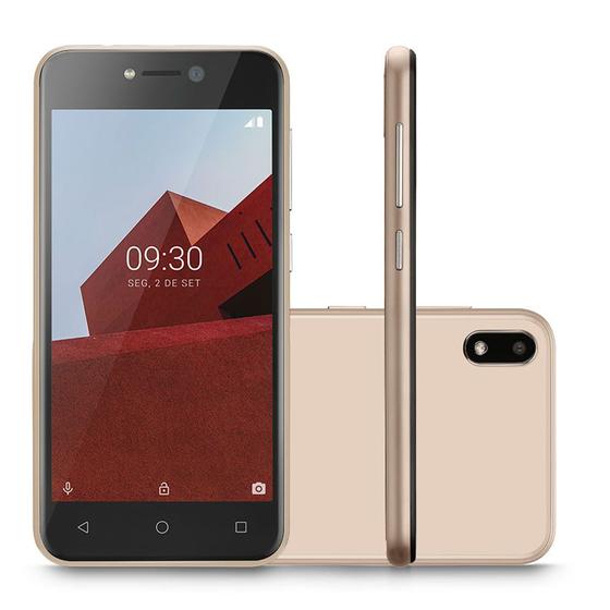 Imagem de Smartphone Multilaser E P9129 32GB Dual Chip Tela 5.0" Câmera 5MP Frontal 5MP Android 8.1 Dourado