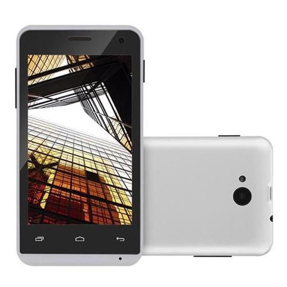 Imagem de Smartphone Multilaser MS40S Quad Core 1.2Ghz Android 6.0 Cam 2/5Mp 4" 3G 8GB Branco NB252