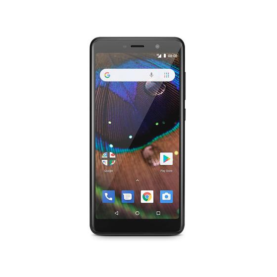 Imagem de Smartphone Multilaser Ms50X 4G 1GB RAM 16GB Quad Core Tela 5,5 Pol, Dual Chip Android 8,1 Preto - P9074