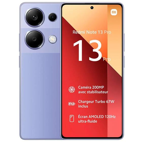 Imagem de Smartphone N o t 13 Pro 256Gb 8Gb Ram Roxo