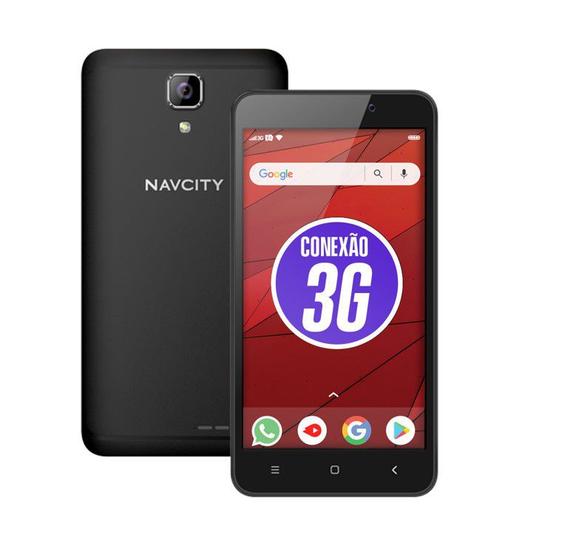 Imagem de Smartphone Navcity NP-752 Preto - Android 11 e Dual Chip