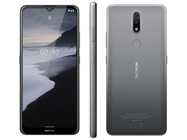 Imagem de Smartphone Nokia 2.4 64GB Cinza 4G Octa-Core - 3GB RAM Tela 6,5” Câm. Dupla + Selfie 5MP