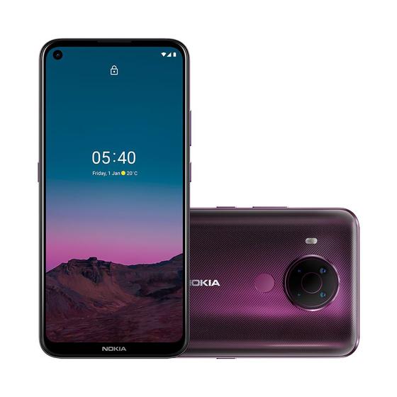 Smartphone Nokia 5.4 Android 11, Tela 6,39 Pol. Câm Quádrupla com IA + Lentes Ultra-Wide, Armazenamento 128GB + 4GB RAM Roxo - NK026 Menor preço em Smartphone Nokia 5.4 Android 11, Tela 6,39 Pol. Câm Quádrupla com IA + Lentes Ultra-Wide, Armazenamento 128GB + 4GB RAM Roxo - NK026