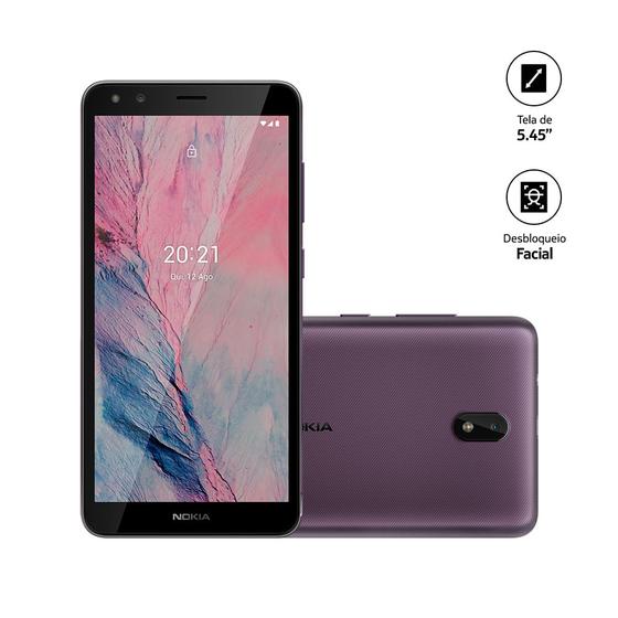 Smartphone Nokia C01 Plus 32GB, 4G, Tela 5.45”, Dual Chip, 1GB RAM, Câmera 5.0MP + Selfie 5.0MP Roxo - NK041 Menor preço em Smartphone Nokia C01 Plus 32GB, 4G, Tela 5.45”, Dual Chip, 1GB RAM, Câmera 5.0MP + Selfie 5.0MP Roxo - NK041
