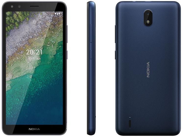 Imagem de Smartphone Nokia C01 Plus 32GB Azul 4G Octa-Core 1GB RAM Tela 5,45” Câm. 5MP + Câm. Selfie 5MP