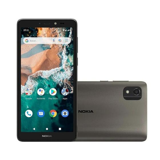 Imagem de Smartphone Nokia C2 2nd Edition NK085 4G 32 GB Tela 5,7" Android + Capa/Película/Fone/Carregador - Cinza