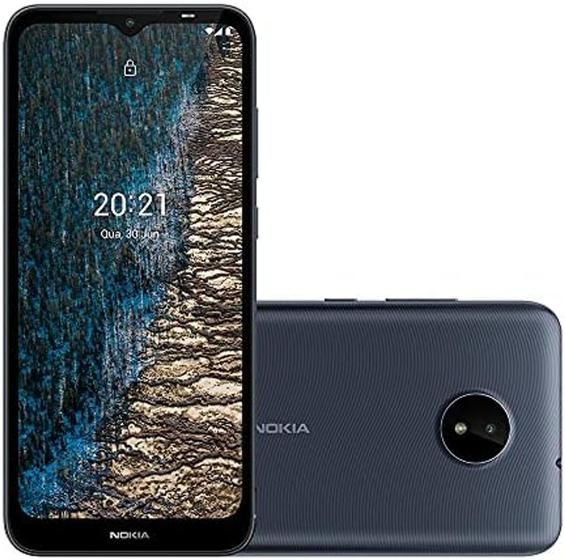 Imagem de Smartphone Nokia C20 4G 32GB DUAL CHIP Octa-Core 2GB RAM Tela 6,5” Câm.5MP+Câm.Selfie 5MP ANATEL
