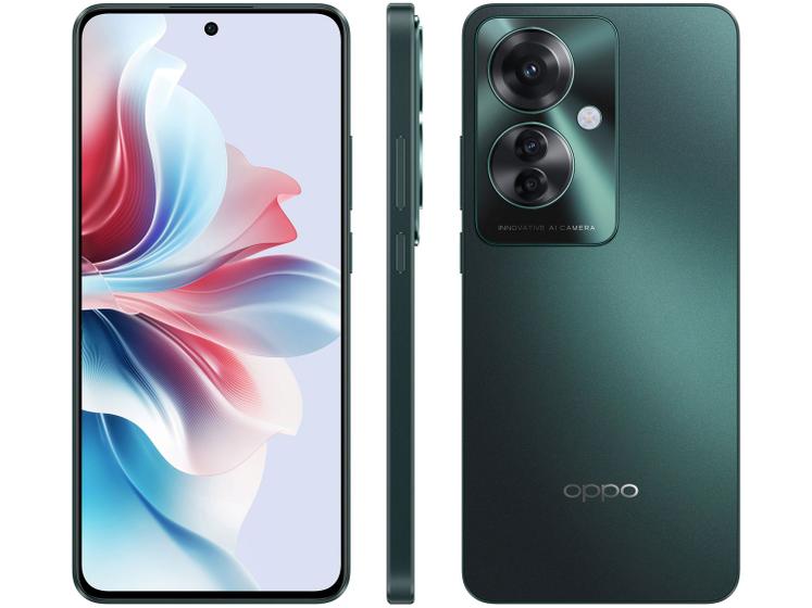 Imagem de Smartphone OPPO Reno11 F 256GB Verde 5G 8GB RAM 6,7" Câm. Tripla + Selfie 32MP Dual Chip