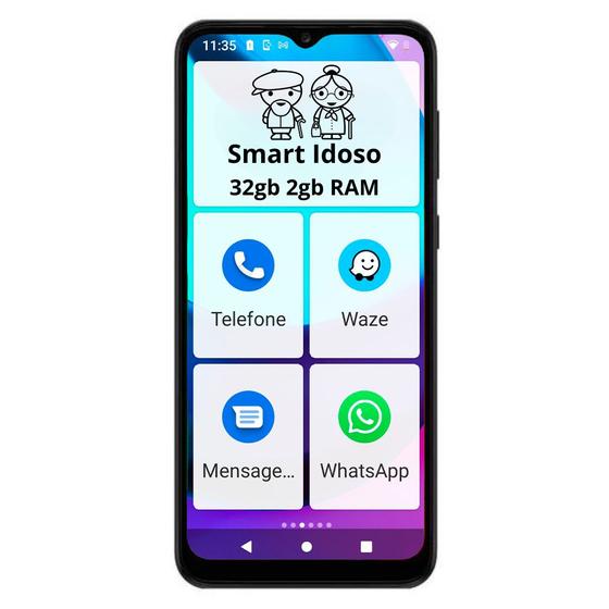 Imagem de Smartphone para Idoso Sistema Simples Android 32gb de Memoria