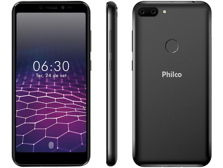 Smartphone Philco PCS01 64GB Preto 4G Octa-Core - 4GB RAM Tela 5,45” Câm. Dupla + Selfie 5MP Imagem de Smartphone Philco PCS01 64GB Preto 4G Octa-Core