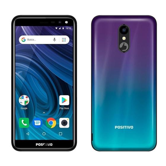 Imagem de Smartphone Positivo Twist 2, Dual Chip, Azul, Tela 5.34", 3G+WiFi, Android 8.1, 5MP, 16GB