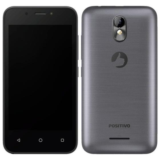 Imagem de Smartphone Positivo Twist Mini Dual Chip, Grafite, Tela 4", 3G+WiFi, Android Oreo, 5MP, 8GB
