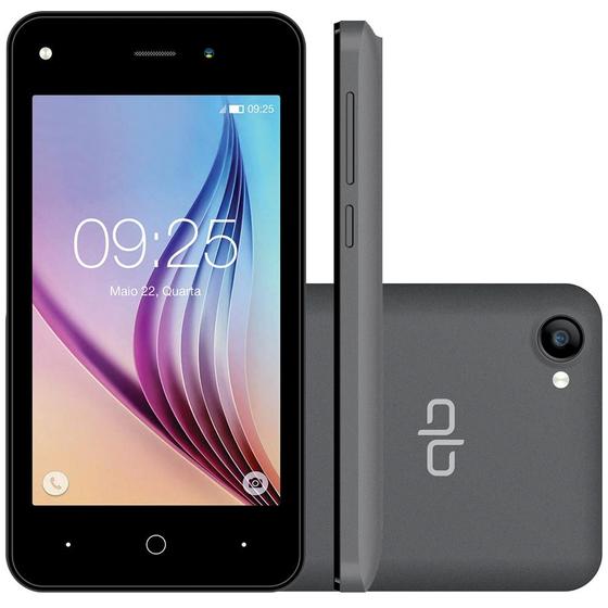 Imagem de Smartphone Qbex JOY com Android 6.0, Wi-Fi, Tela 4", Quad Core, 3G, Dual Cam - 2MP traseira COM Interpolação para 5MP e 0.3MP frontal COM Interpolação