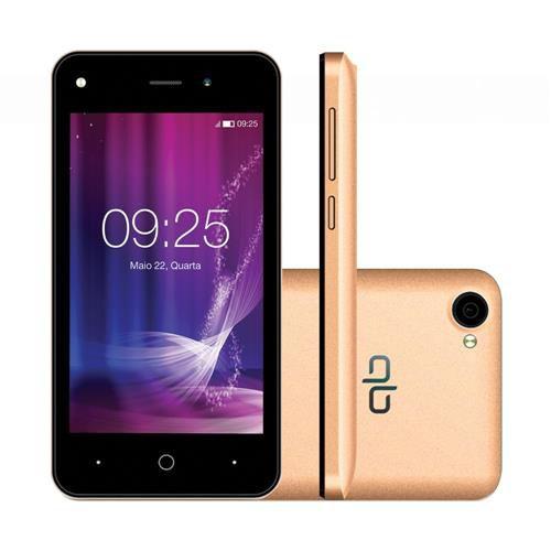 Imagem de Smartphone Qbex  Joy Dourado Android  Tela 4 Wifi 3g 8gb