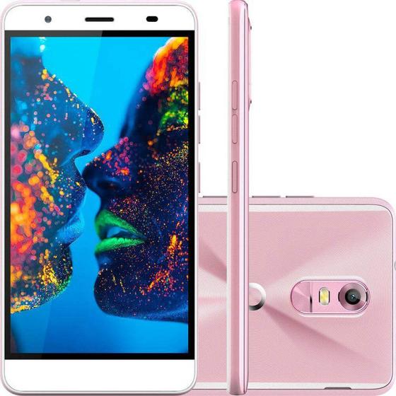 Imagem de Smartphone Quantum Muv Pro Cherry Blossom Rosa 5,5" 32GB Dual Chip 16MP Radio-FM Octa-Core