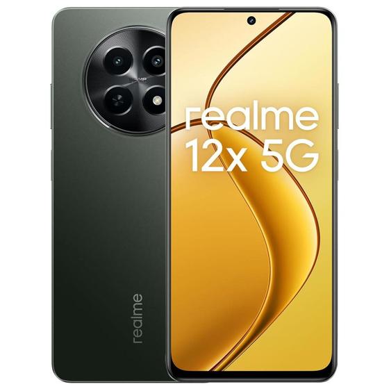 Smartphone Realme 12X 5G RMX3997 256GB 8GB RAM Dual SIM Tela 6.67" - Preto Menor preço em Smartphone Realme 12X 5G RMX3997 256GB 8GB RAM Dual SIM Tela 6.67" - Preto