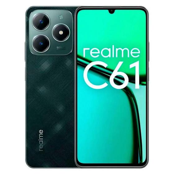 Imagem de Smartphone Realme C61 256GB 8GB RAM Dual SIM NFC Tela 6.74 Dark Green