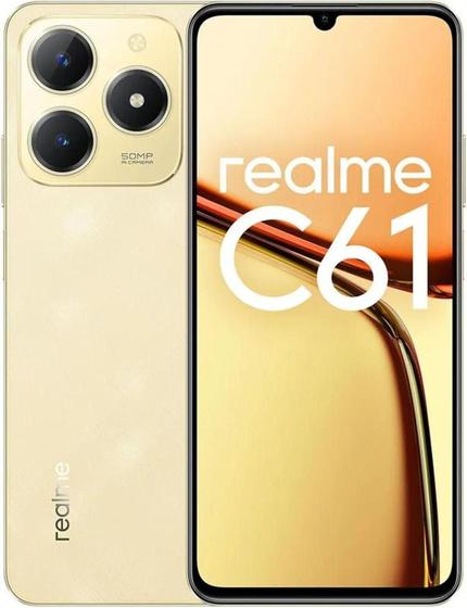 Imagem de Smartphone Realme C61 RMX3930 256GB 8GB RAM Dual SIM NFC Tela 6.74" - Dourado