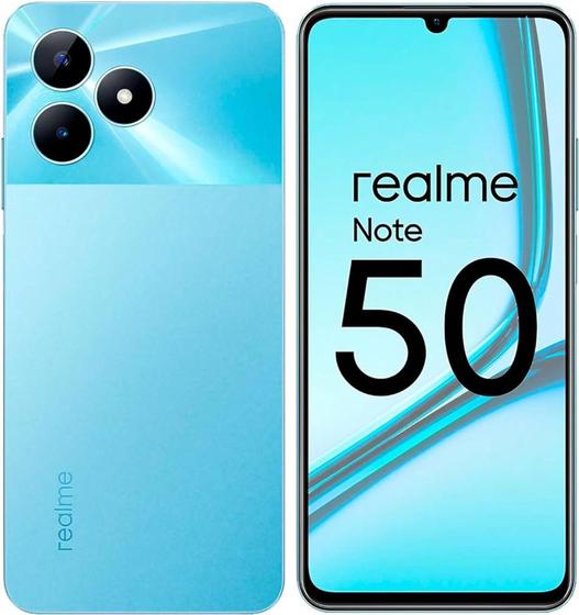 Imagem de Smartphone Realme Note 50 RMX3834 128GB 4GB RAM Dual SIM Tela 6.74" - Azul