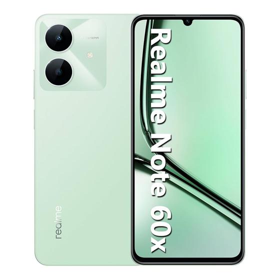 Imagem de Smartphone Realme Note 60X 64GB /3GB RAM Câmera 8MP - Bateria de 5000mAh - Wilderness Green (Verde)