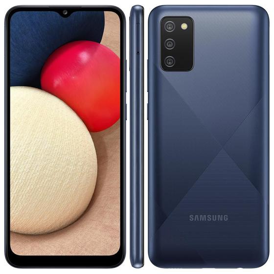 Imagem de Smartphone Samsung Galaxy A02s Camera Dupla Traseira, Selfie de 5MP, Tela Infinita de 6.5", 32GB, 2GB RAM, Quad Core, Dual Chip Azul