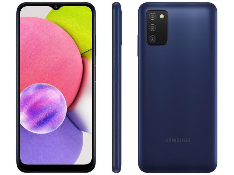 Imagem de Smartphone Samsung Galaxy A03s 64GB Azul 4G 4GB RAM Tela 6,5” Câm. Tripla + Selfie 5MP