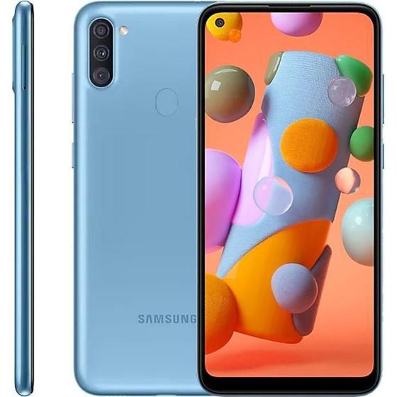 Imagem de Smartphone Samsung Galaxy A11, 6,4”, 64 GB, Câmera Tripla, Azul