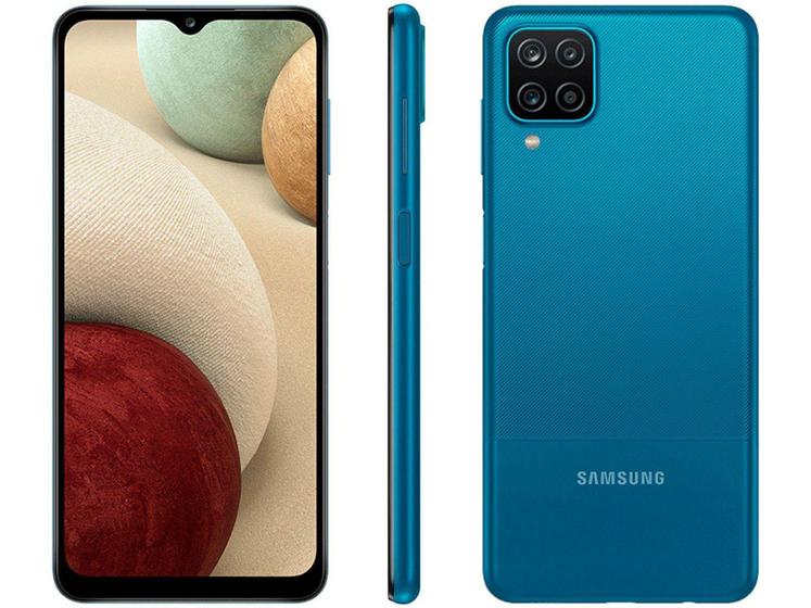 Smartphone Samsung Galaxy A12 64GB Azul 4G - 4GB RAM Tela 6,5” Câm ...