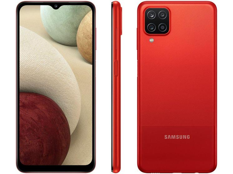 Imagem de Smartphone Samsung Galaxy A12 64GB Vermelho 4GB RAM 6,5" Câm. Quádrupla + Selfie 8MP Dual Chip