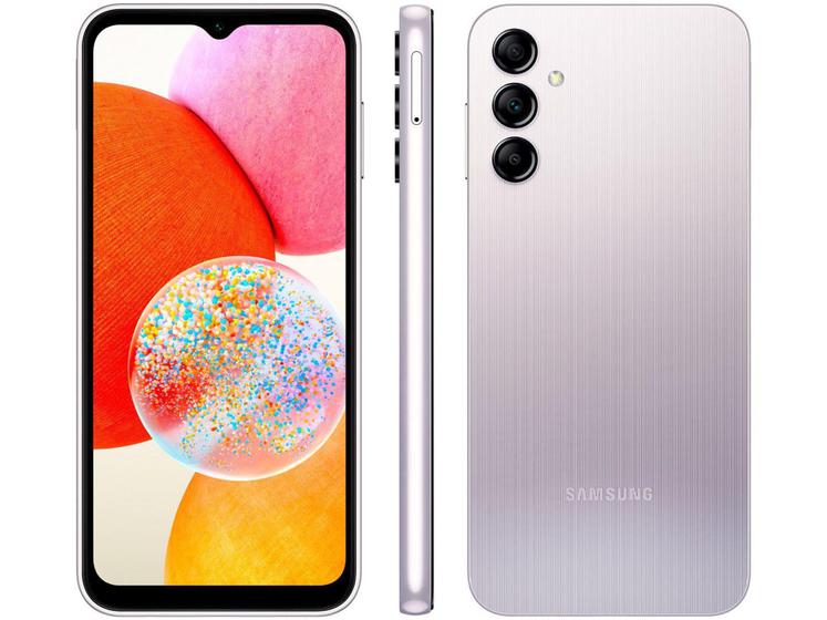 Imagem de Smartphone Samsung Galaxy A14 128GB Prata 4G Octa-Core 4GB RAM 6,6" CâTripla + Selfie 13MP Dual Chip