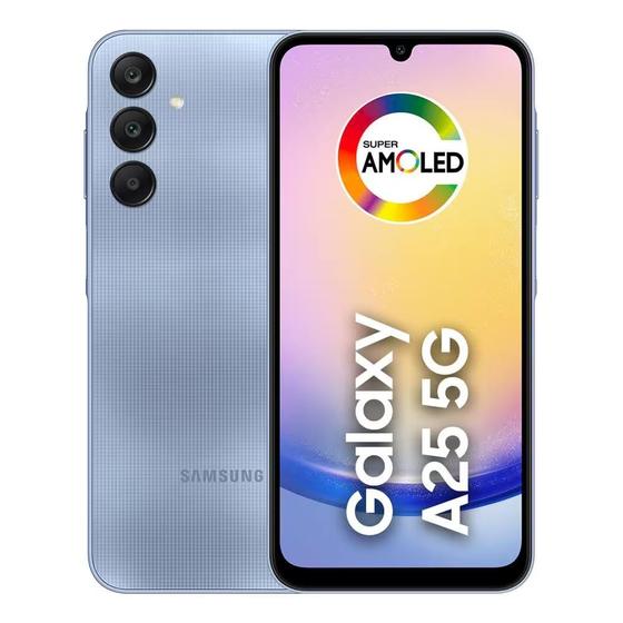 Smartphone Samsung Galaxy A25 5G 256GB 8GB Tela 6,5 Dual Sim Azul Claro Menor preço em Smartphone Samsung Galaxy A25 5G 256GB 8GB Tela 6,5 Dual Sim Azul Claro