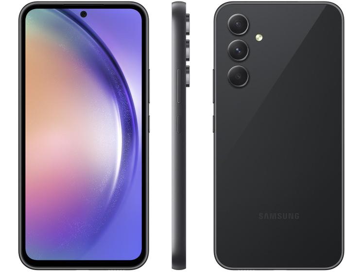 Menor preço em Smartphone Samsung Galaxy A54 256GB Preto Lima 5G Octa-Core 8GB RAM 6,4" Câm. Tripla + Selfie 32MP Dual Chip