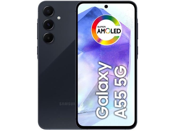 Smartphone Samsung Galaxy A55 128GB Azul Escuro 5G 8GB RAM 6,6" Câm. Tripla + Selfie 32MP Dual Chip Menor preço em Smartphone Samsung Galaxy A55 128GB Azul Escuro 5G 8GB RAM 6,6" Câm. Tripla + Selfie 32MP Dual Chip