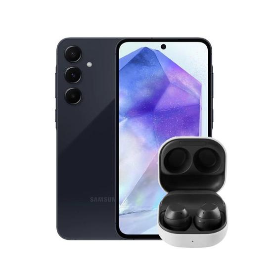Smartphone Samsung Galaxy A55 5G 256GB 8GB RAM + Fone De Ouvido Sem Fio Samsung Galaxy Buds FE Grafite Menor preço em Smartphone Samsung Galaxy A55 5G 256GB 8GB RAM + Fone De Ouvido Sem Fio Samsung Galaxy Buds FE Grafite