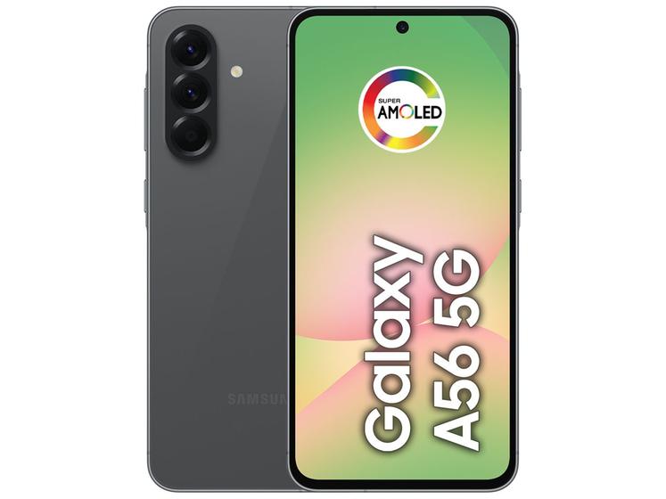 Smartphone Samsung Galaxy A56 128GB 5G 8GB RAM Preto 6,7" Câm Tripla + Selfie 12MP Menor preço em Smartphone Samsung Galaxy A56 128GB 5G 8GB RAM Preto 6,7" Câm Tripla + Selfie 12MP