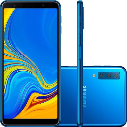 Smartphone Samsung Galaxy A7 2018 SM-A750G DS 4/64GB  24+5+8/24MP  -  Azul - Produto importado - Samsung Galaxy - Magazine Luiza