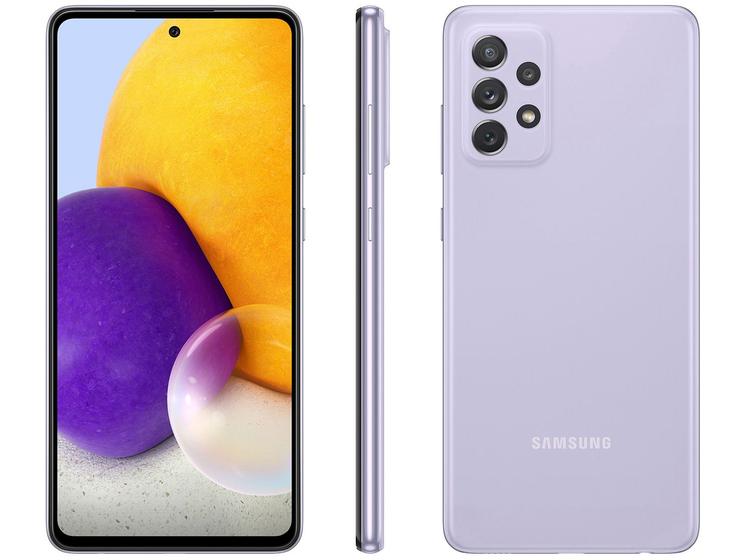 Imagem de Smartphone Samsung Galaxy A72 128GB Violeta 4G - 6GB RAM Tela 6,7” Câm. Quádrupla + Selfie 32MP