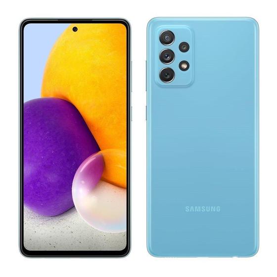 Imagem de Smartphone Samsung Galaxy A72, Azul, Tela de 6.7", 4G+Wi-Fi+NFC, And. 11, 128GB