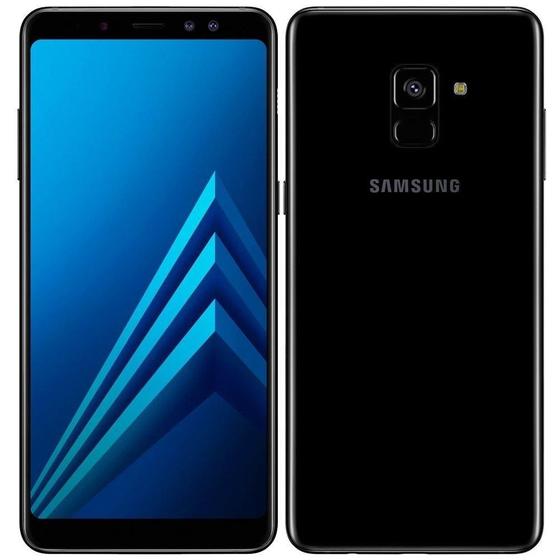 Imagem de Smartphone Samsung Galaxy A8+, Dual Chip, Preto, Tela 6", 4G+WiFi+NFC, Android 7.1, Câmera Frontal Dupla 16MP + 8MP e 64GB