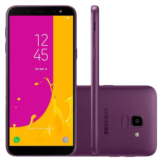 Imagem de Smartphone Samsung Galaxy J6 32GB Dual Chip Tela 5.6" Câmera 13MP TV Digital Android 8.0 Violeta