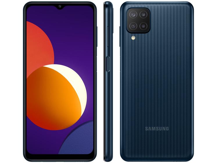 Imagem de Smartphone Samsung Galaxy M12 64GB Preto 4G - 4GB RAM Tela 6,5” Câm. Quádrupla + Selfie 8MP