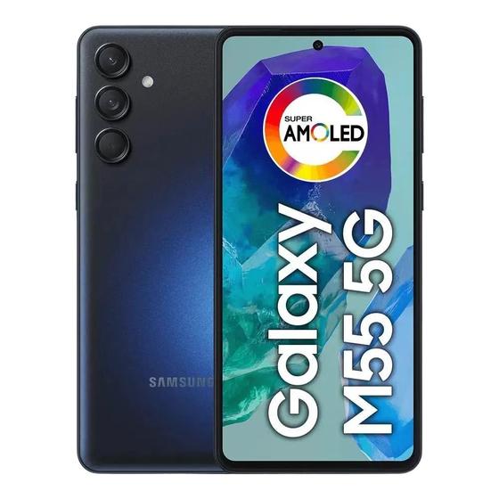 Imagem de Smartphone Samsung Galaxy M55 5G 256GB 8GB 6,7" Azul Escuro