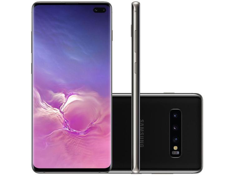 Imagem de Smartphone Samsung Galaxy S10+ 128GB Preto 4G - 8GB RAM Tela 6,4” Câm. Tripla + Câm. Selfie Dupla