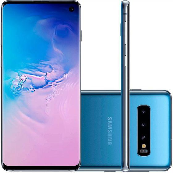 Imagem de Smartphone Samsung Galaxy S10 Azul 128GB Dual Chip Tela 6,1" OctaCore Câmera Traseira Tripla