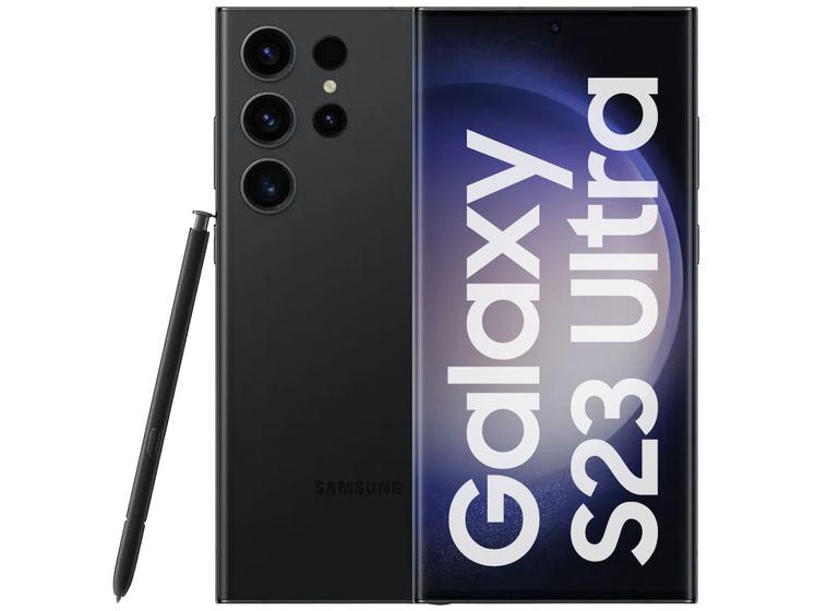 Smartphone Samsung Galaxy S23 Ultra 256GB Preto 5G 12GB RAM 6,8” Câm. Quádrupla + Selfie 12MP Menor preço em Smartphone Samsung Galaxy S23 Ultra 256GB Preto 5G 12GB RAM 6,8” Câm. Quádrupla + Selfie 12MP