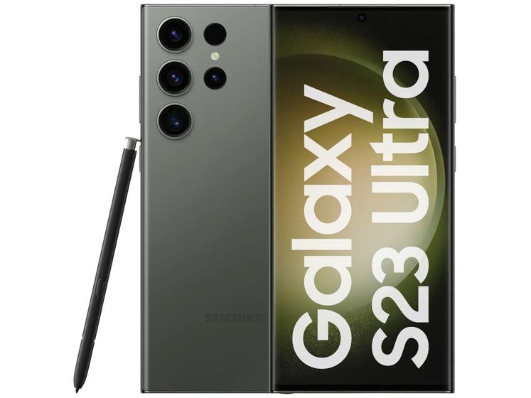 Smartphone Samsung Galaxy S23 Ultra 256GB Verde 5G 12GB RAM 6,8” Câm. Quádrupla + Selfie 12MP Menor preço em Smartphone Samsung Galaxy S23 Ultra 256GB Verde 5G 12GB RAM 6,8” Câm. Quádrupla + Selfie 12MP