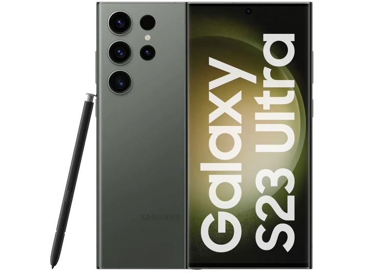 Smartphone Samsung Galaxy S23 Ultra 512GB Verde 5G 12GB RAM 6,8” Câm. Quádrupla + Selfie 12MP Menor preço em Smartphone Samsung Galaxy S23 Ultra 512GB Verde 5G 12GB RAM 6,8” Câm. Quádrupla + Selfie 12MP